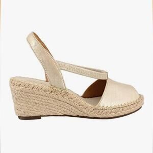 Clarks Artisan Gold Petrina Lulu Womens Casual espadrille wedge Sandals Size 7.5